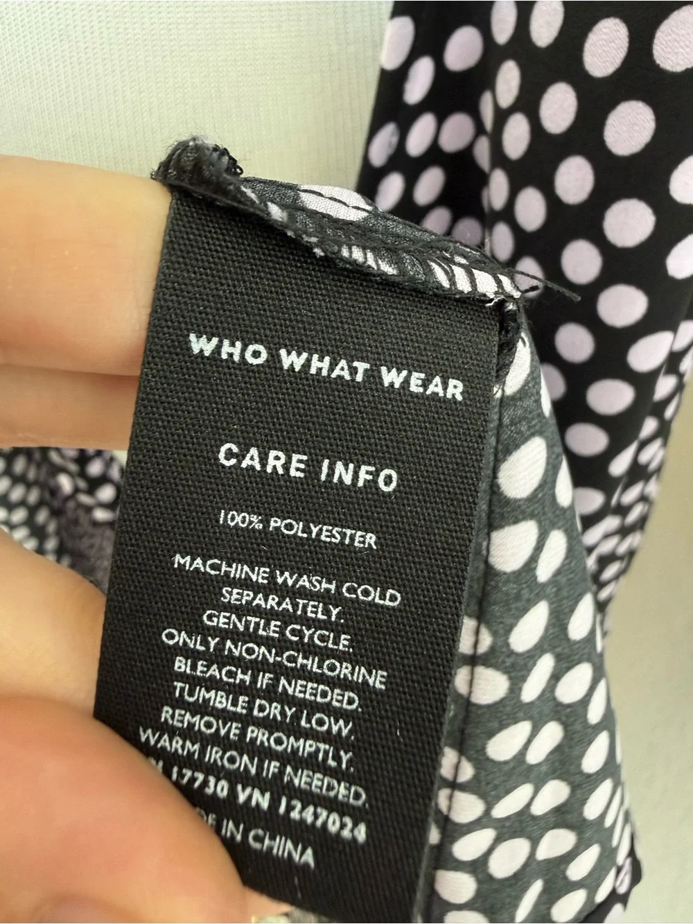 Who What Wear Polka Dot Wrap Midi Dress
